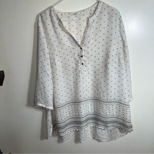 Maurices Polka Dot Blouse Size Large